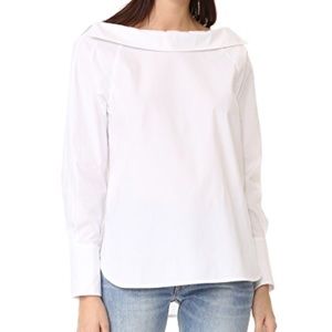 Club Monaco White Lamae Top